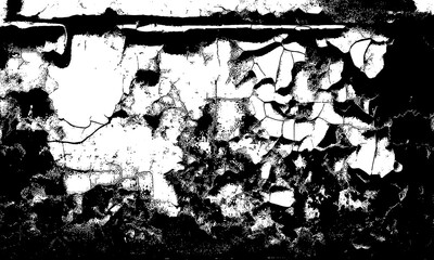 Wall Painted with Colorful Old Peeling Paints