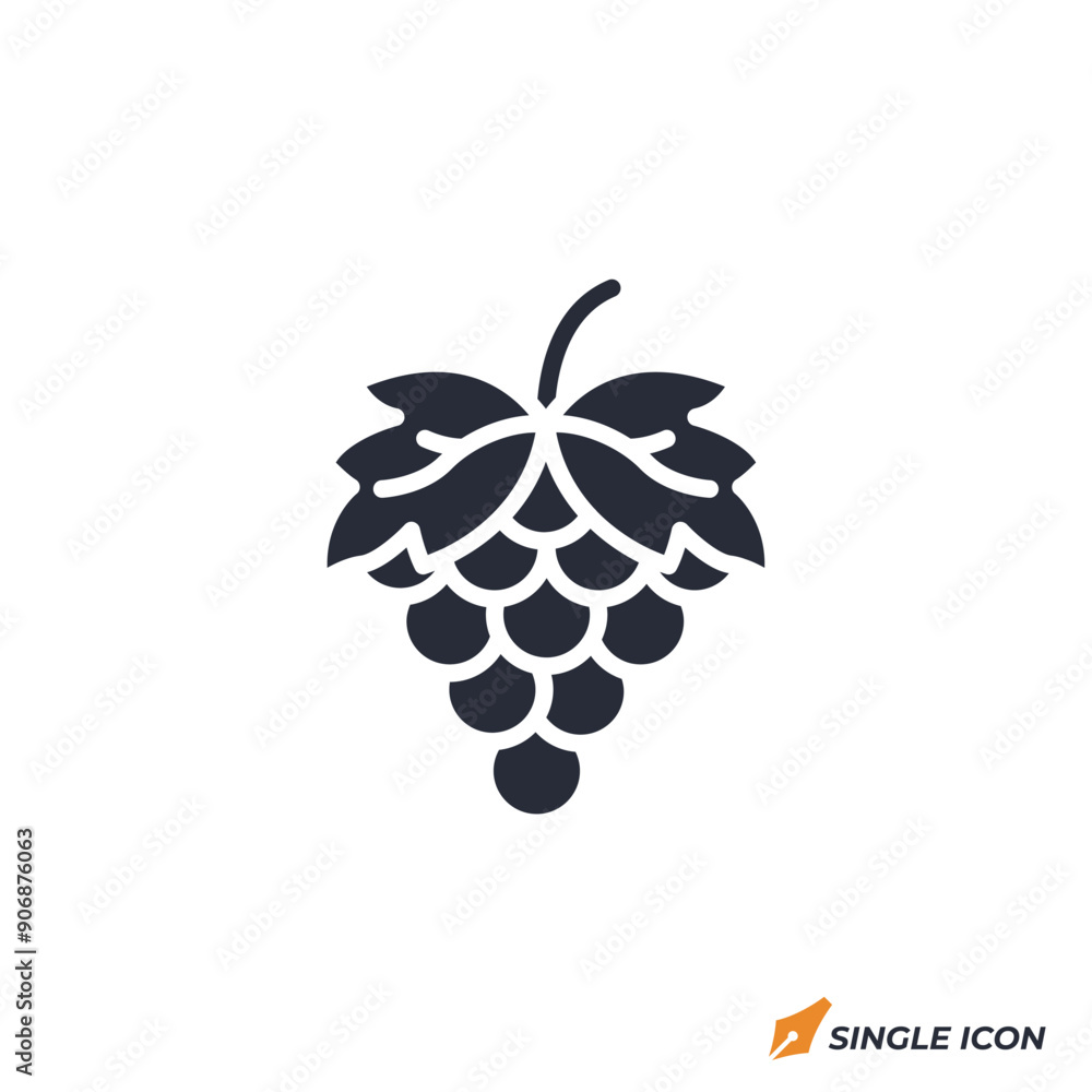 Poster grape icon vector illustration. grape symbol isolated on white background.