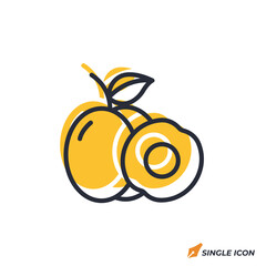 Plum icon vector illustration. Plum symbol isolated on white background