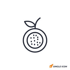 passion fruit icon vector illustration. passion fruit symbol isolated on white background