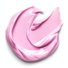 Medium shot of the color beauty cream smear smudge, isolated on a white background 