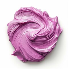 Medium shot of the color beauty cream smear smudge, isolated on a white background 