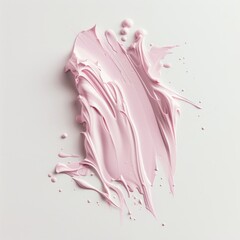 Medium shot of the color beauty cream smear smudge, isolated on a white background 