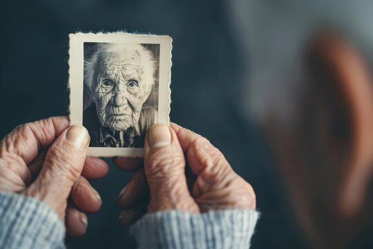 Alzheimers Dementia Concept An elderly person looks confused