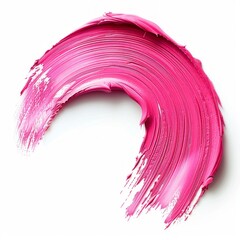 Medium shot of the color beauty cream smear smudge, isolated on a white background 