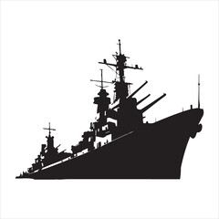 Soviet russain guided missile cruiser silhouette white background  © Arafat