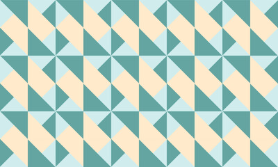 seamless pattern with triangles, abstract triangle geometric beige green and blue background patch work seamless repeat style, turbine replete image design for fabric printing,