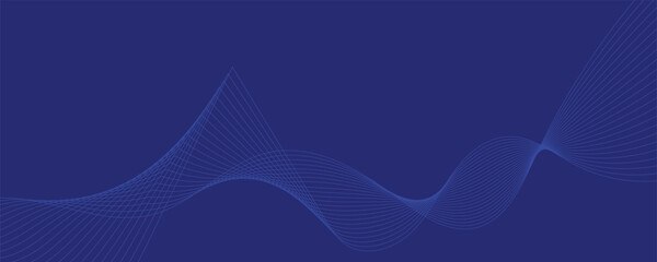 Abstract blue wave background. Tech banner.