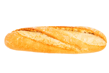 Baguette bread on empty blank background.