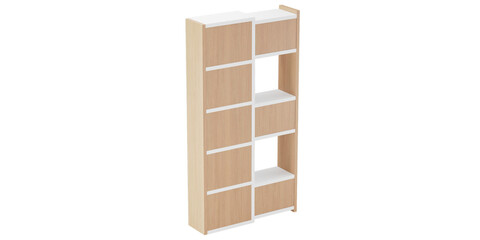 Versatile and Elegant Shelf and Cabinet for Home and Office - Perfect for Organized Stylish and Luxury Interiors - 3d model render realistic realism - png - transparent background