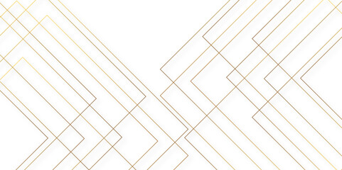 Abstract industrial Design random lines gold on white background. Geometric seamless minimalist pattern with straight lines design. luxury gold geometric random chaotic lines.squares and triangle line