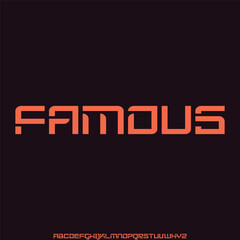 minimal stencil alphabet. display font vector typeset