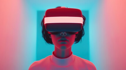 In an ultramodern virtual reality space