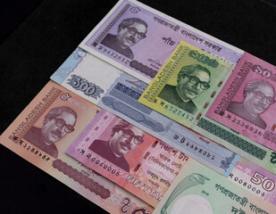 Bangladeshi taka banknotes portraits of Shiekh Mujibur rahman