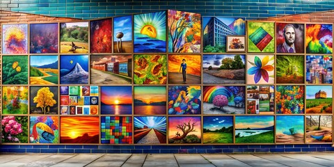 A picture on a wall informative Vibrant engaging Generative AI