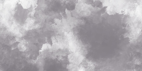 abstract white and gray isolated cloud cumulus clouds. gray aquarelle painted realistic fog or mist smoky textured canvas design. white and ash messy wall stucco texture background.