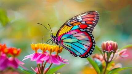 Colorful Butterfly on a Flower
