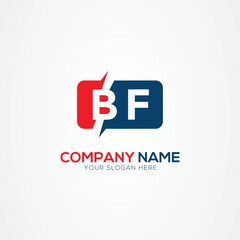 BF or FB Creative Modern Letters Logo Design Element