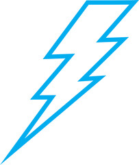 Blue thunderbolt icon. Vector illustration of Thunder icon. Electricity icon vector illustration.