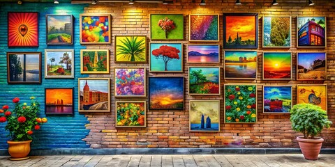 Fototapeta premium A picture on a wall informative Vibrant engaging Creative AI