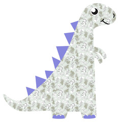 Botanical Leaf Dinosaur Graphic 