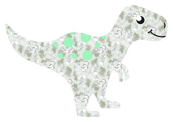 Botanical Leaf Dinosaur Graphic 