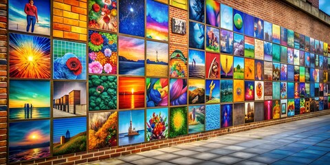 A picture on a wall informative Vibrant engaging AI Generative