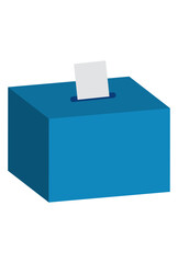 Fototapeta premium Voting box vector image, blue ballot box vector image, voting box png