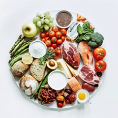 Fototapeta premium A healthy and balanced meal on a plate.