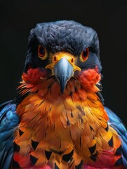 Obraz premium Close-Up Portrait of a Majestic American Kestrel