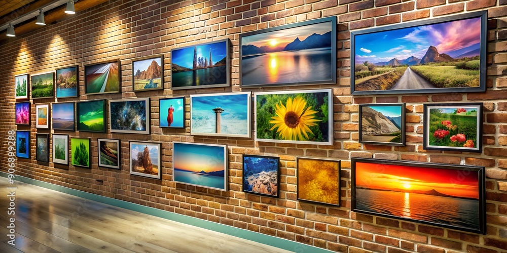 Poster a picture on a wall informative vibrant engaging generative by ai
