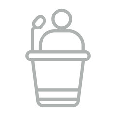 press conference Vector Line Grey Icon Design