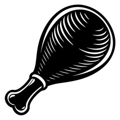 Grilled chicken leg vector