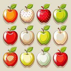 Seamless Fruit Patterns and Collections: Comprehensive Set of Illustrations Featuring Apples, Berries, and Various Fruits, seamless pattern with fruits, set of fruits, set of fruits and berries