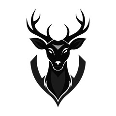 Elegant Deer Head Vector Silhouette Logo Design | Modern & Stylish