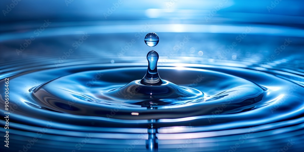 Aufkleber a drop of water desktop background ai generative
