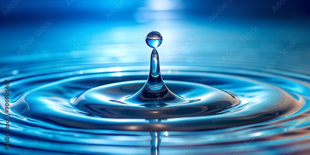 Aufkleber a drop of water desktop background ai generative