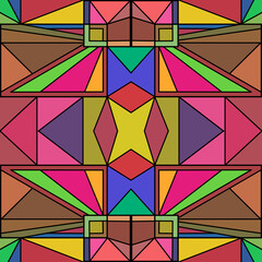 Cybernetic Symmetry: A Futuristic Geometric Abstract Background for Modern Design