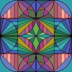 Cybernetic Symmetry: A Futuristic Geometric Abstract Background for Modern Design