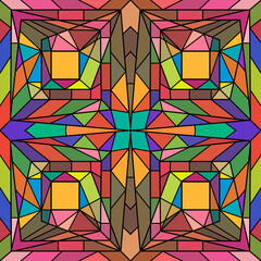 Cybernetic Symmetry: A Futuristic Geometric Abstract Background for Modern Design