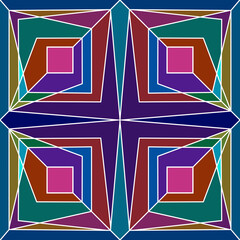 Cybernetic Symmetry: A Futuristic Geometric Abstract Background for Modern Design