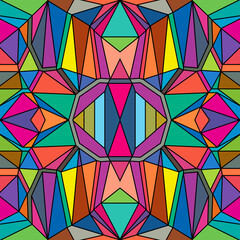 Cybernetic Symmetry: A Futuristic Geometric Abstract Background for Modern Design