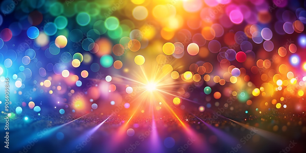Poster abstract colorful background glow light blur bokeh motion color blurred effect creative ai