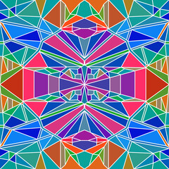 Cybernetic Symmetry: A Futuristic Geometric Abstract Background for Modern Design