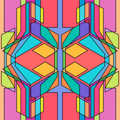 Cybernetic Symmetry: A Futuristic Geometric Abstract Background for Modern Design