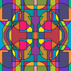 Cybernetic Symmetry: A Futuristic Geometric Abstract Background for Modern Design