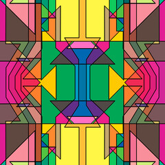 Cybernetic Symmetry: A Futuristic Geometric Abstract Background for Modern Design