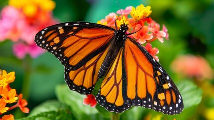 Fototapeta premium Monarch Butterfly on Flower