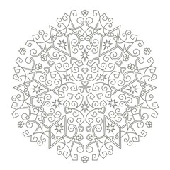 Islamic Mandala Line Set Illustration with floral ornament pattern