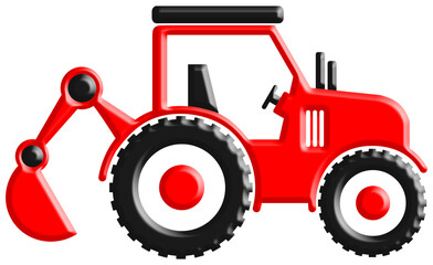 Red Tractor Digger